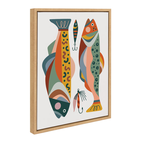 kate & laurel Sylvie Gone Fishing Framed Canvas by Rachel Lee of My Dream Wall
