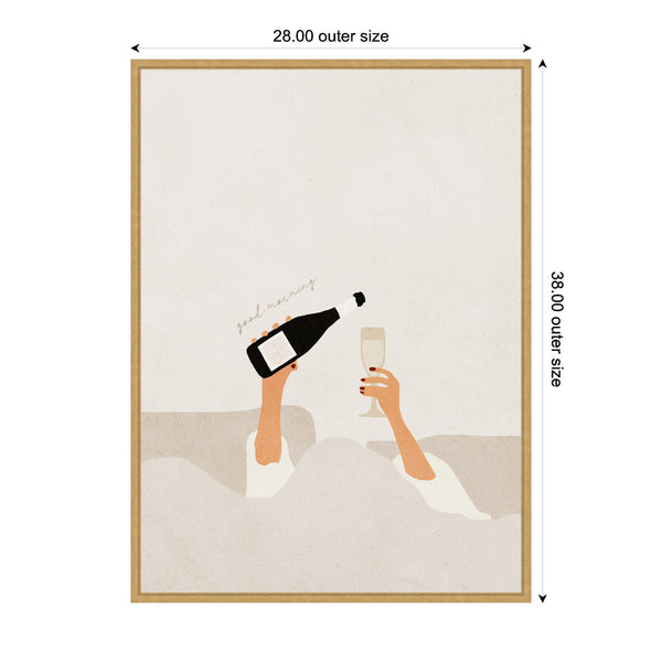 Kate & Laurel Sylvie Good Morning Art Print Framed Canvas By July Art Prints