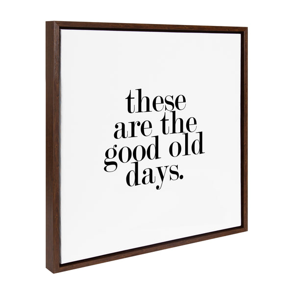 kate & laurel Sylvie Good Old Days Framed Canvas by Maggie Price of Hunt and Gather Goods