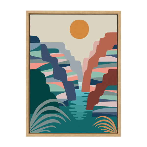 Kate & Laurel Sylvie Grand Canyon Framed Canvas By Rachel Lee