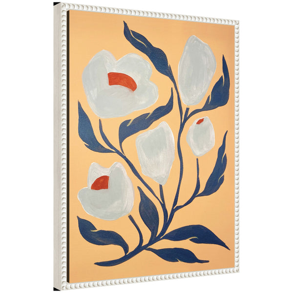 kate & laurel Sylvie Gray Flower Framed Canvas by Emma Daisy