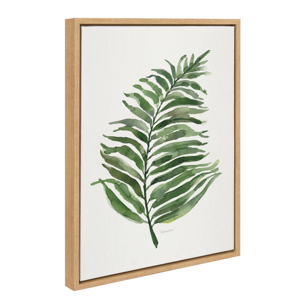 Kate & Laurel Sylvie Green Fern Framed Canvas By Patricia Shaw