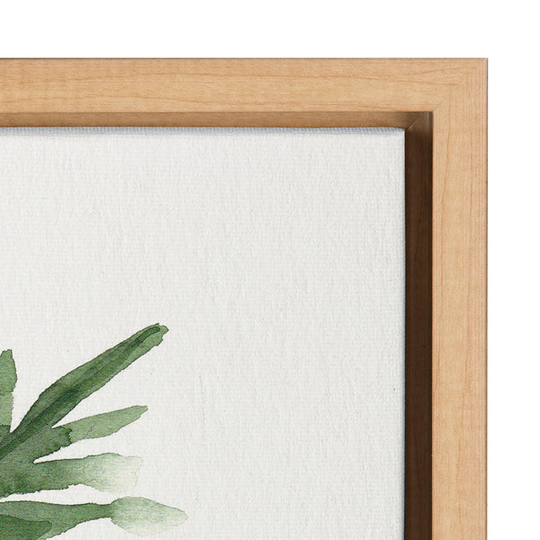 Kate & Laurel Sylvie Green Fern Framed Canvas By Patricia Shaw