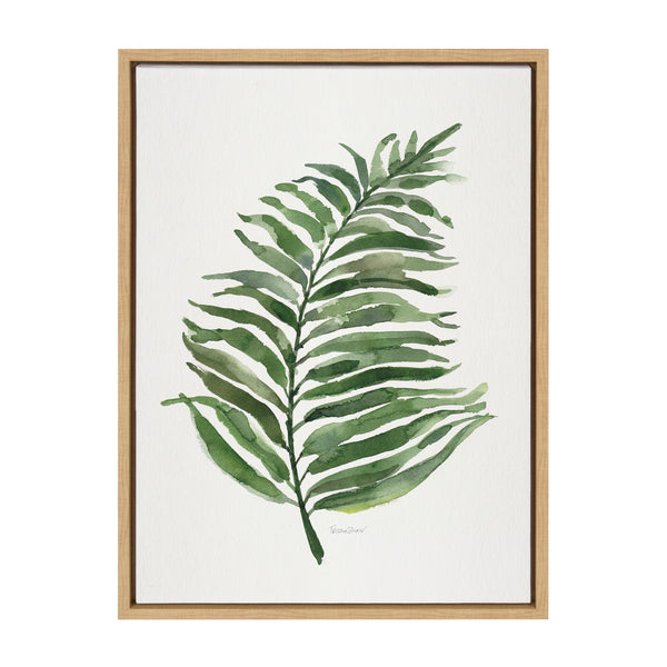kate & laurel Sylvie Green Fern Framed Canvas by Patricia Shaw
