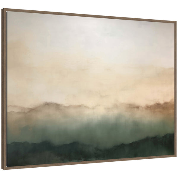 kate & laurel Sylvie Green Mountain Abstract I Horizontal Framed Canvas by Amy Lighthall
