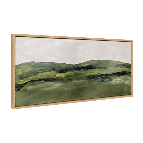 kate & laurel Sylvie Green Mountain Landscape Framed Canvas by Amy Lighthall