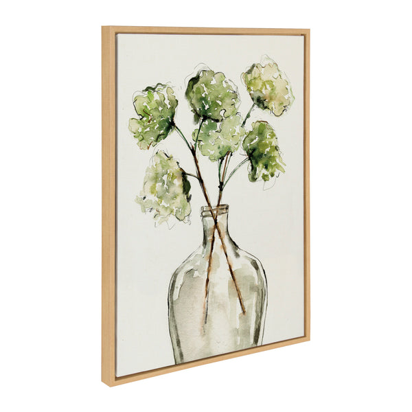 Kate & Laurel Sylvie Greenery Vase Wild King Protea And Wild Banksia Framed Canvas Art Set By Sara Berrenson