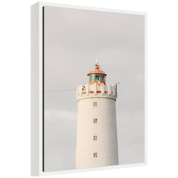 kate & laurel Sylvie Grotta Lighthouse Iceland Framed Canvas by Crystal Lynn Collins