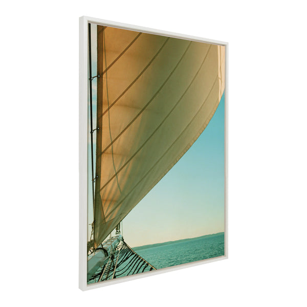 kate & laurel Sylvie Gulf Winds Framed Canvas by Alicia Bock