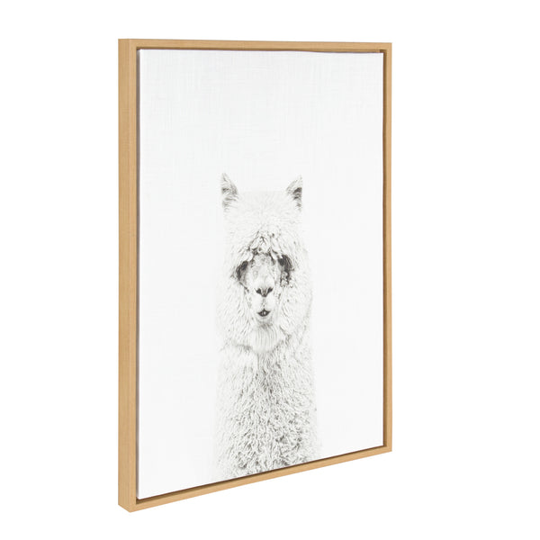 Kate & Laurel Sylvie Hairy Alpaca Framed Canvas By Simon Te Of Tai Prints