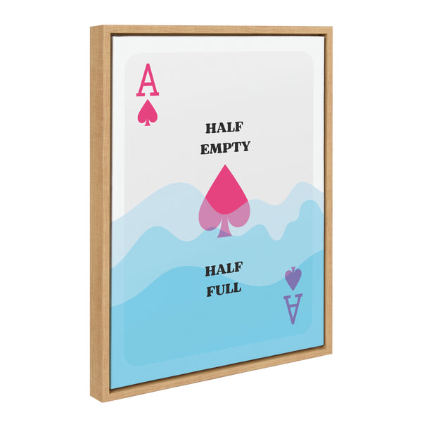 Kate & Laurel Sylvie Half Full Framed Canvas By Honey Island Studio