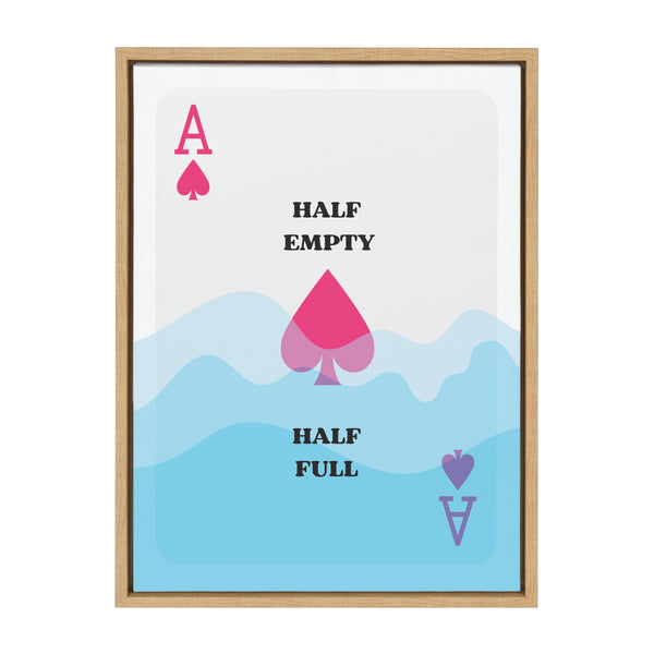 Kate & Laurel Sylvie Half Full Framed Canvas By Honey Island Studio