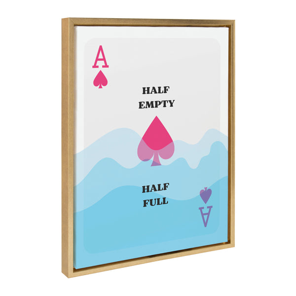 kate & laurel Sylvie Half Full Framed Canvas by Honey Island Studio