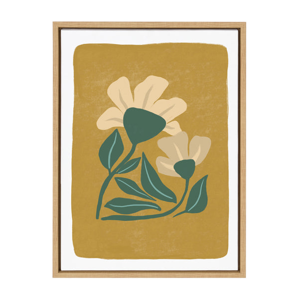 Kate & Laurel Sylvie Happy Flowers Framed Canvas By Oris Eddu