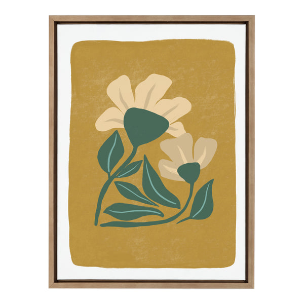 kate & laurel Sylvie Happy Flowers Framed Canvas by Oris Eddu