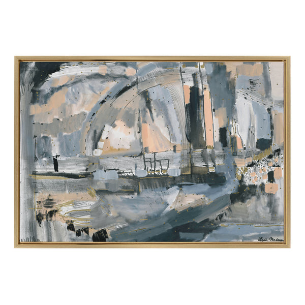 Kate & Laurel Sylvie Harbor Nights Framed Canvas By Leah Nadeau