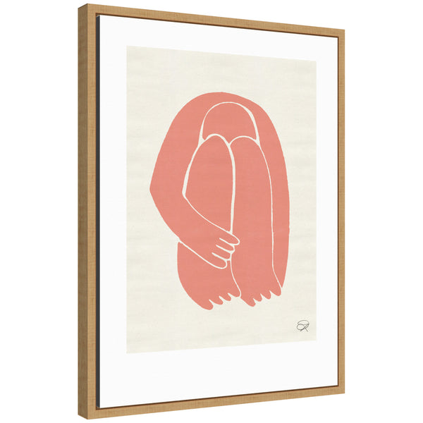 Kate & Laurel Sylvie Head Down 1 Terracotta Framed Canvas By Rocket Jack