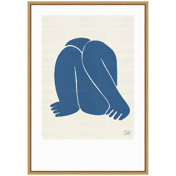 Kate & Laurel Sylvie Head Down II Royal Framed Canvas By Rocket Jack