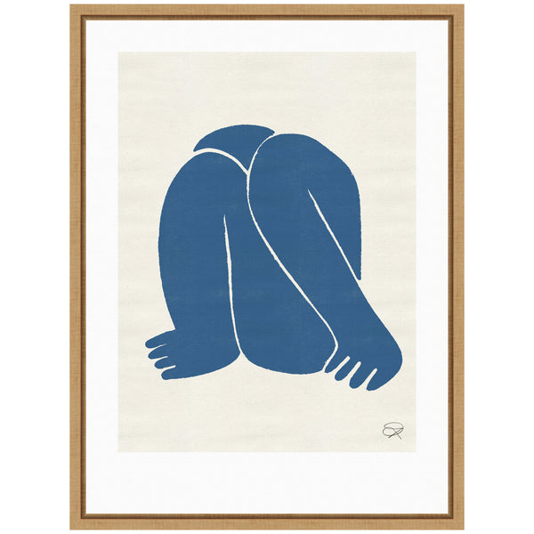 Kate & Laurel Sylvie Head Down II Royal Framed Canvas By Rocket Jack