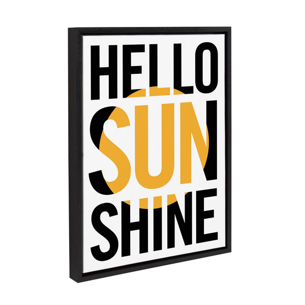 Kate & Laurel Sylvie Hello Sunshine Framed Canvas By Rocket Jack
