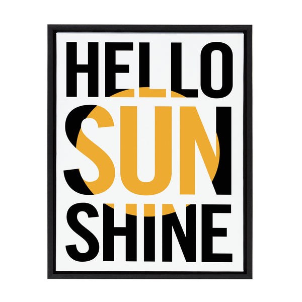 kate & laurel Sylvie Hello Sunshine Framed Canvas By Rocket Jack