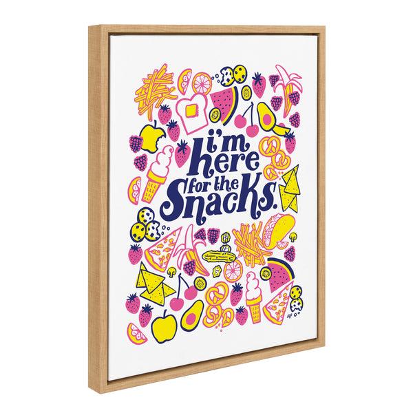 Kate & Laurel Sylvie Here For The Snacks Framed Canvas By Maria Filar