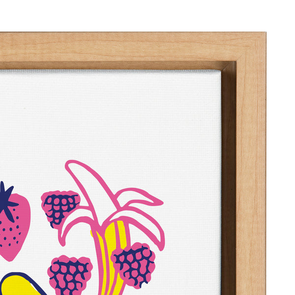 Kate & Laurel Sylvie Here For The Snacks Framed Canvas By Maria Filar