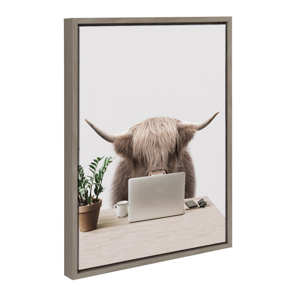 Kate & Laurel Sylvie Hi I’m Harry I Work In Sales Framed Canvas By The Creative Bunch Studio