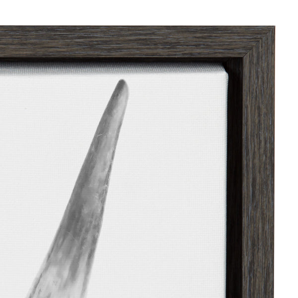 Kate & Laurel Sylvie Highland Cow Portrait Framed Canvas By Amy Peterson Art Studio