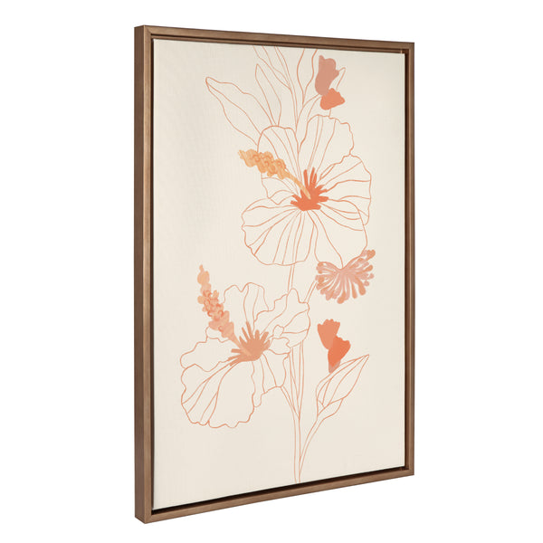 Kate & Laurel Sylvie Hilo Framed Canvas By Kasey Free
