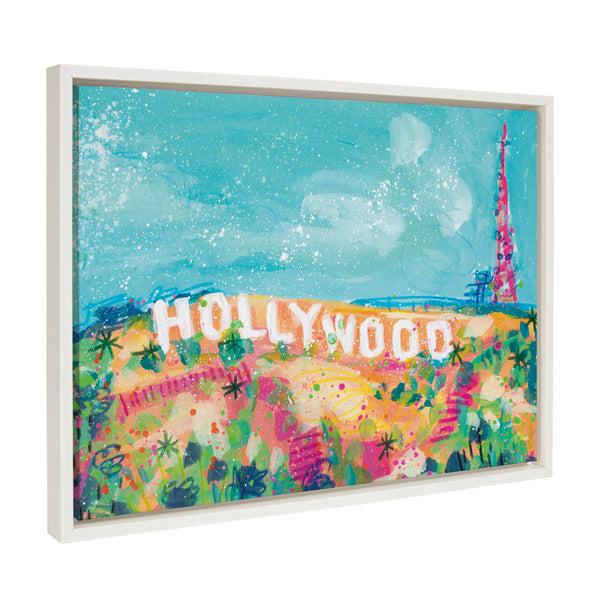 Kate & Laurel Sylvie Hollywood Sign Study Framed Canvas By Rachel Christopoulos