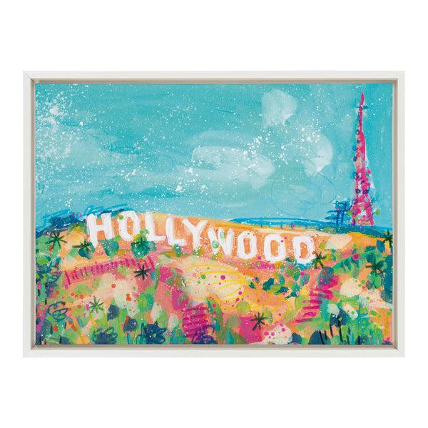 kate & laurel Sylvie Hollywood Sign Study Framed Canvas by Rachel Christopoulos