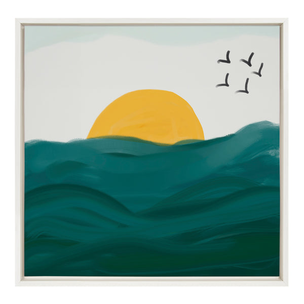 Kate & Laurel Sylvie Horizon Framed Canvas By Oris Eddu