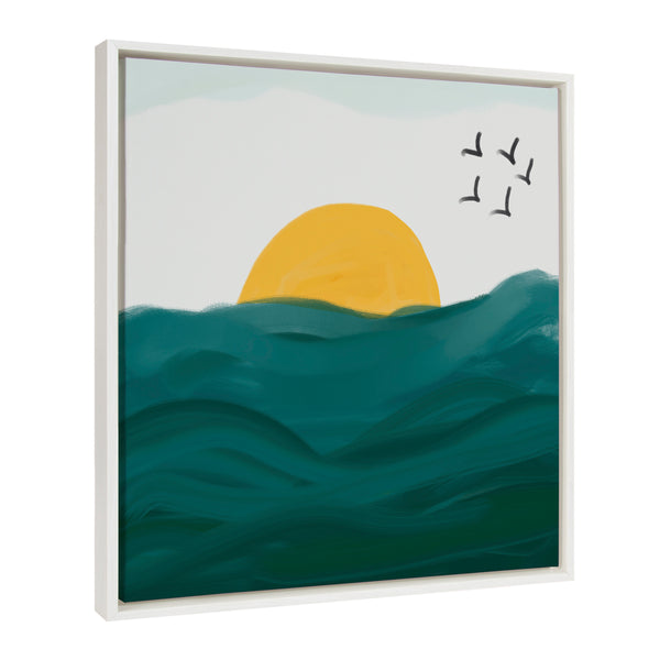Kate & Laurel Sylvie Horizon Framed Canvas By Oris Eddu