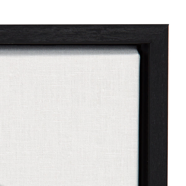 Kate & Laurel Sylvie Horizontal Golf Ball Portrait Framed Canvas Black 18x24