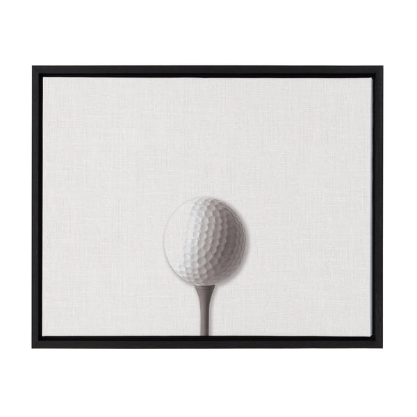 kate & laurel Sylvie Horizontal Golf Ball Portrait Framed Canvas Black 18x24
