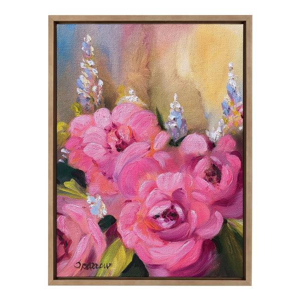 Kate & Laurel Sylvie Hot Pink Framed Canvas By Mary Sparrow