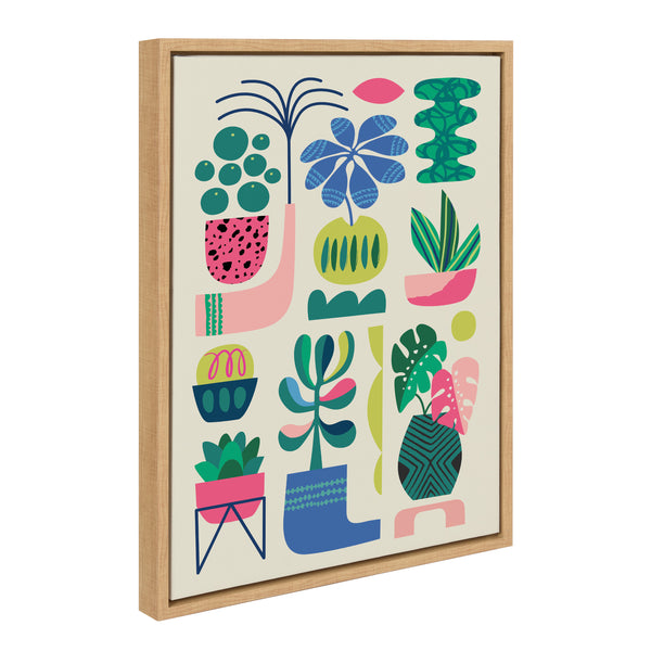 Kate & Laurel Sylvie Houseplants Framed Canvas By Rachel Lee