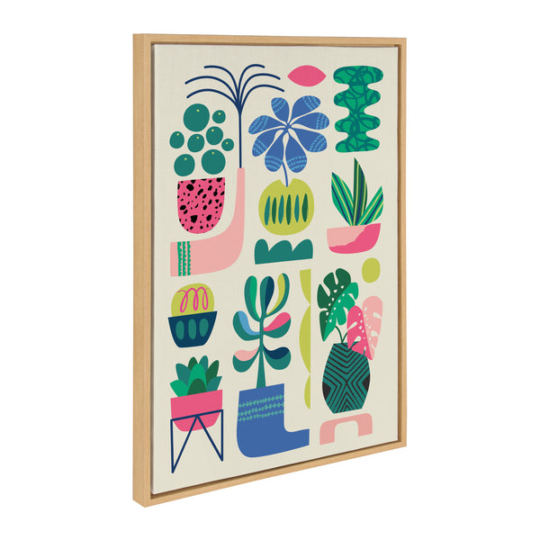 kate & laurel Sylvie Houseplants Framed Canvas by Rachel Lee