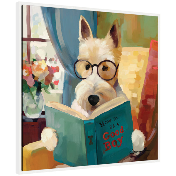 kate & laurel Sylvie How to be a Good Boy Framed Canvas by Mary Sparrow