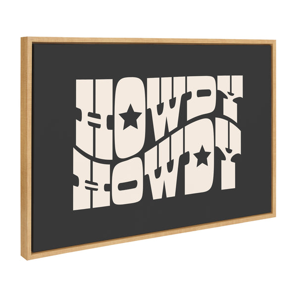 kate & laurel Sylvie Howdy Star Landscape Black Framed Canvas by Honey Island Studio