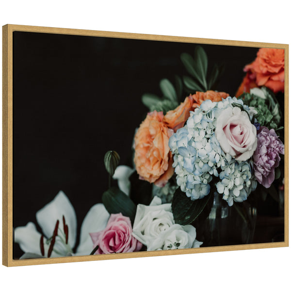 kate & laurel Sylvie Hydrangea Crush Framed Canvas by Alicia Abla