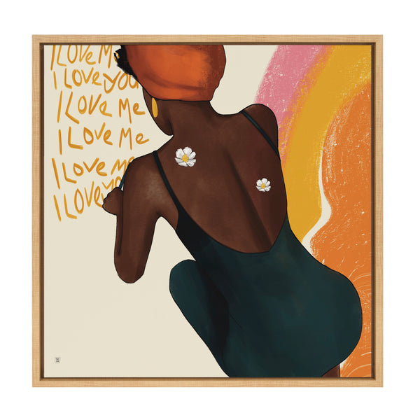 Kate & Laurel Sylvie I Love Me I Love You Framed Canvas By Mary Joak