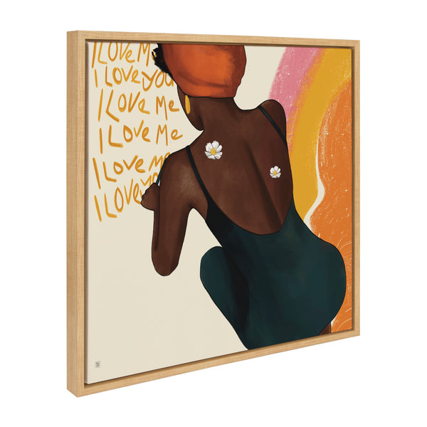 Kate & Laurel Sylvie I Love Me I Love You Framed Canvas By Mary Joak