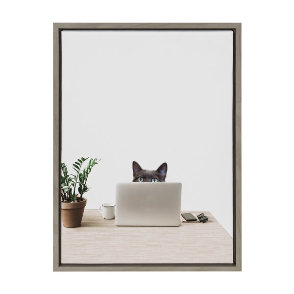kate & laurel Sylvie I’m Cherise the Creative Cat Framed Canvas by The Creative Bunch Studio