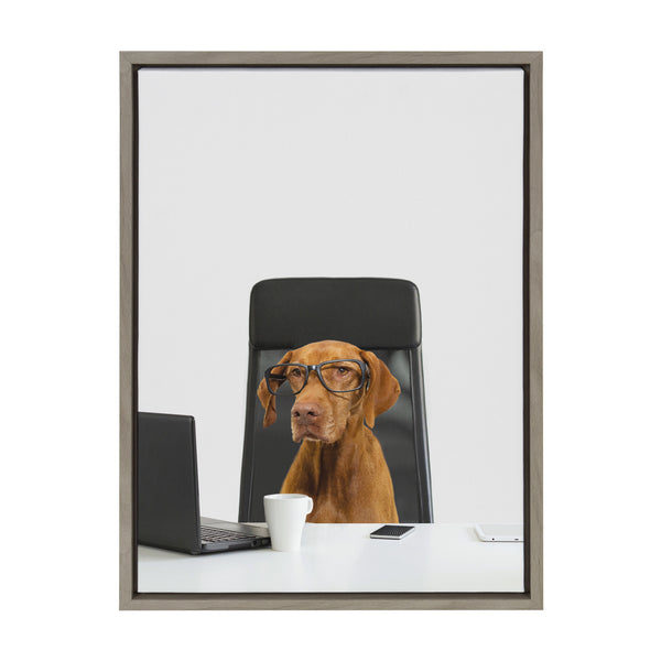 kate & laurel Sylvie I’m Diane. VP of Engineering Framed Canvas by The Creative Bunch Studio
