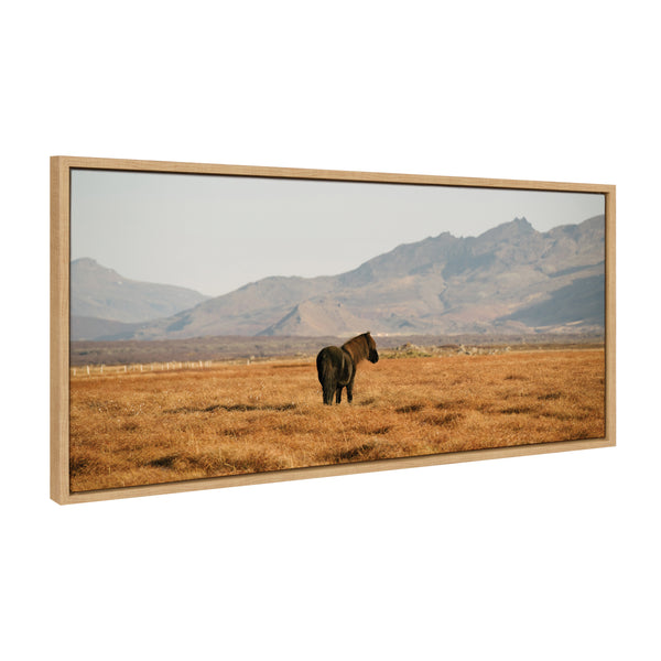 kate & laurel Sylvie Icelandic Horses No 3 Framed Canvas by Crystal Lynn Collins