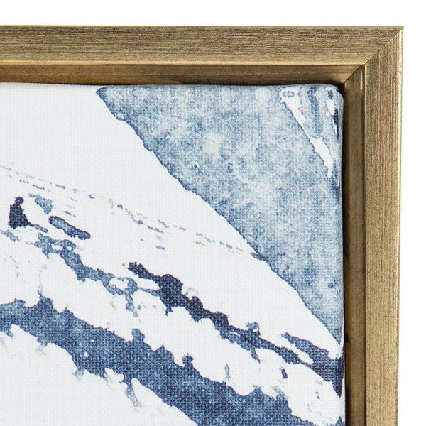 Kate & Laurel Sylvie Indigo Watercolor Framed Canvas By Amy Peterson Art Studio