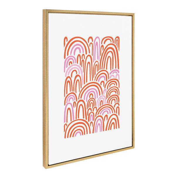 Kate & Laurel Sylvie Infinite Rainbows Framed Canvas By Elizabeth Olwen