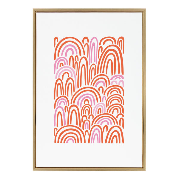 kate & laurel Sylvie Infinite Rainbows Framed Canvas by Elizabeth Olwen